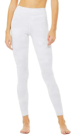 מכנסי טייץ ALO High-Waist Vapor, הדפס הסוואה לבן LG