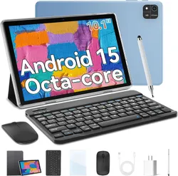 Android Планшет, 10.1 дюймов Android 15 Планшет