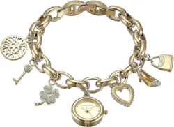 Anne Klein 10/7604CHRM שעון צמיד עם קמיעות לנשים