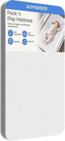 AOHWIDER Bassinet Mattress מזרן למיטת Pack n Play
