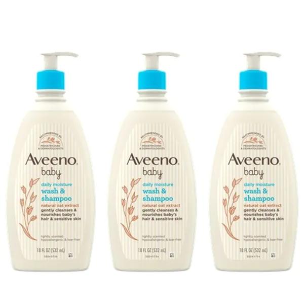 Aveeno Baby мягкий гель для душа и шампунь, 3