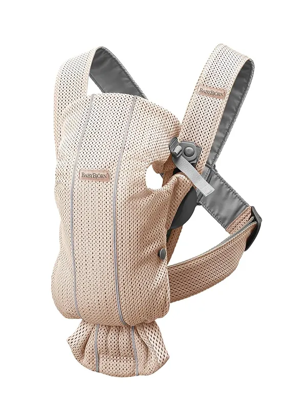 BabyBjörn Baby Carrier Mini, 3D Mesh, Pearly Pink Newborn Carrier