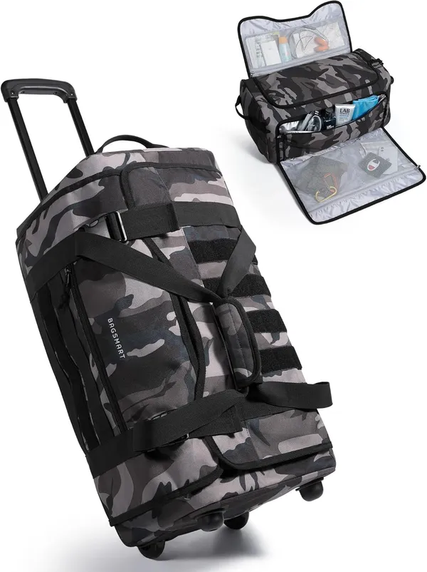 BAGSMART תיק גלגלים דאפל, תיק נסיעות