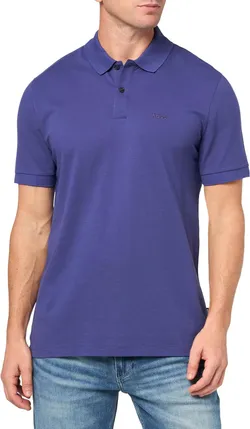 BOSS Pallas Short Sleeve Polo Shirt, Eggplant