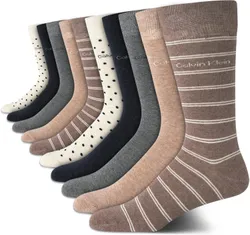 Calvin Klein Mens Dress Socks, 10 Pairs