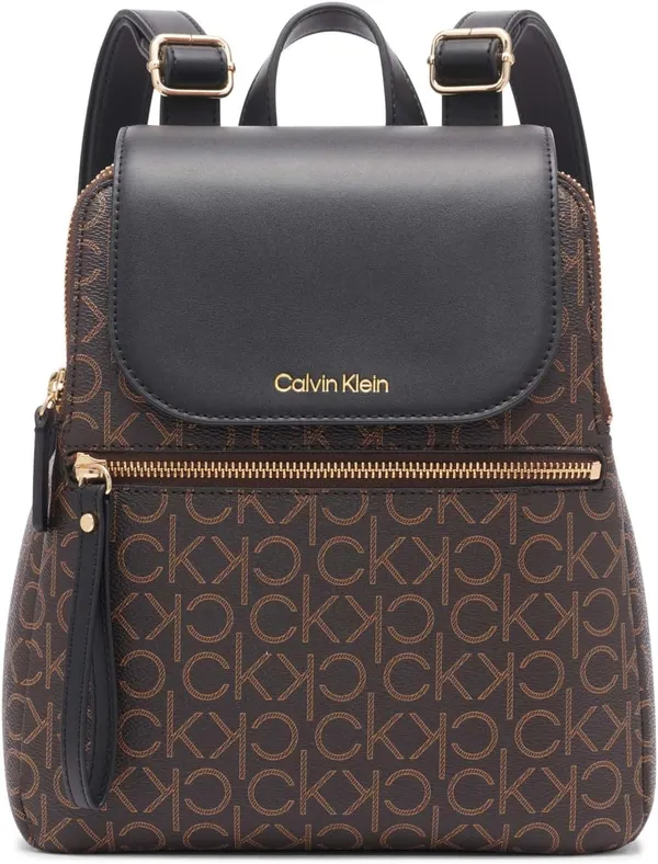 Calvin Klein Reyna Signature תיק גב עם כיסוי