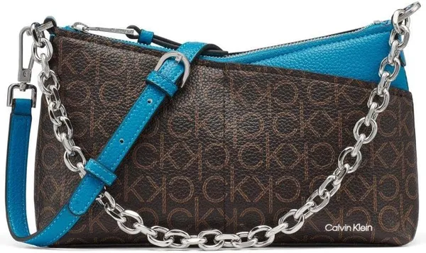 Calvin Klein Zoe תיק קרוסבודי עם רוכסן עליון ושרשרת