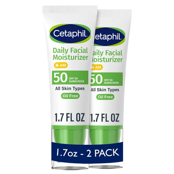 Cetaphil Daily Facial Moisturizer SPF 50, חבילה של 2