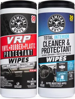 מגבוני קניסטר של Chemical Guys VRP & Total לניקוי והגנה על פנים הרכב, 60