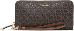 Calvin Klein Key Item Saffiano Continental Zip Around Wallet With Wristlet Strap