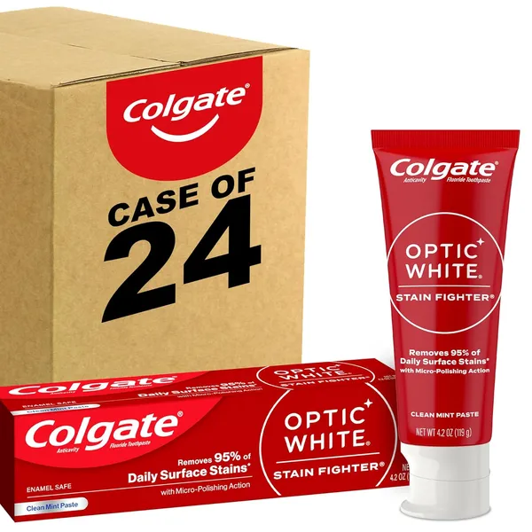 משחת שיניים Colgate Optic White Stain Fighter, 24