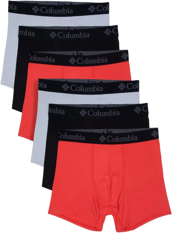 Columbia Men's 6 Pack Performance Boxer Briefs, 6