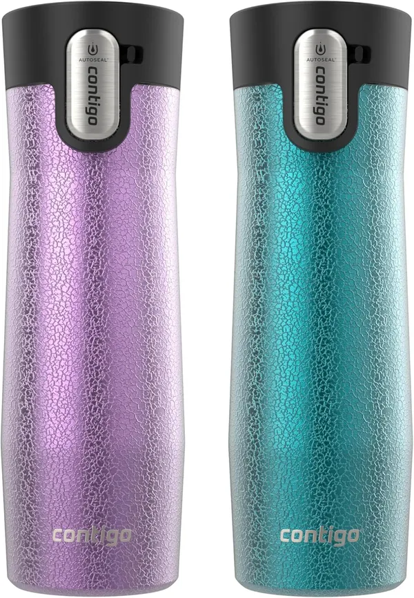 Contigo AUTOSEAL West Loop Vacuum-Insulated Stainless Steel Travel Mug, 2-Pack