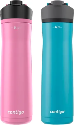 בקבוק מים מנירוסטה Contigo Cortland Chill 2.0, מארז 2 יחידות