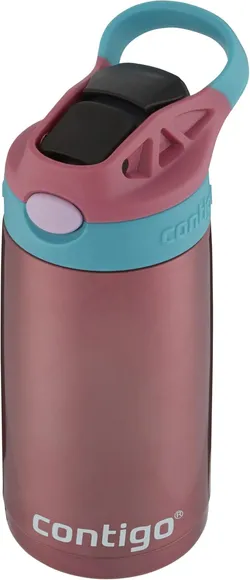 בקבוק מים מנירוסטה עם קש לילדים של Contigo, 13oz