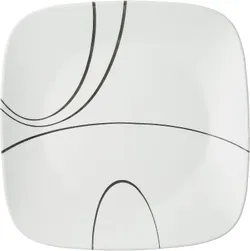 Corelle Square Simple Lines סט צלחות לארוחת ערב, 6
