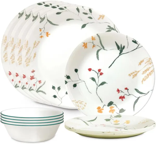 Corelle Vitrelle Signature Wildflower Scatter Набор посуды из 12 предметов