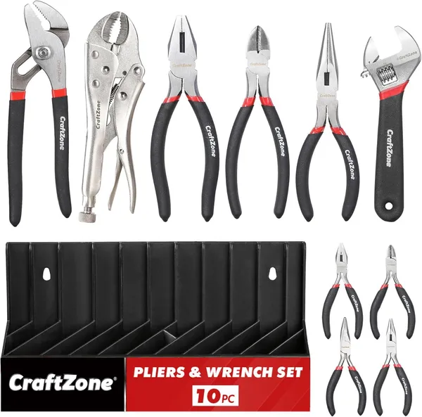 CRAFTZONE UH-008 סט פליירים ומפתחות ברגים, 10