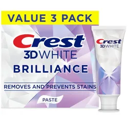 Crest 3D White Brilliance Bright Mint Teeth Whitening Toothpaste, 3