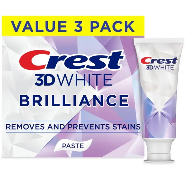 משחת שיניים להלבנת שיניים Crest 3D White Brilliance Bright Mint, 3