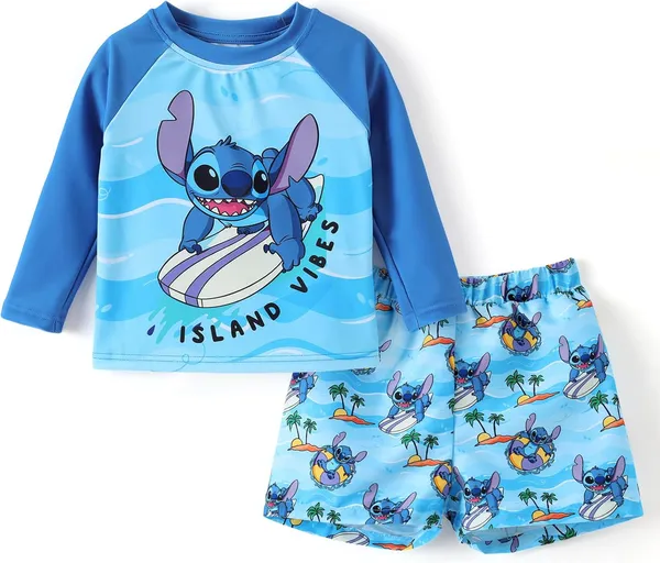 Disney Stitch סט בגדי ים עם חולצה להגנה מהשמש
