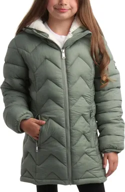 DKNY Девочки Пуховик, Зимнее Пальто