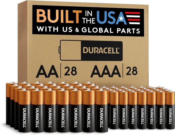 Батарейки Duracell Coppertop AA + AAA, 56 штук