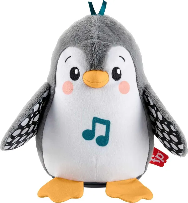 Fisher-Price צעצוע בטן-זמן לפעוטות פינגווין מצפצף ומתנודד