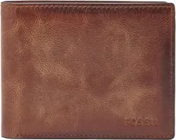 Fossil Derrick Bifold Flip Id Wallet ארנק לגברים