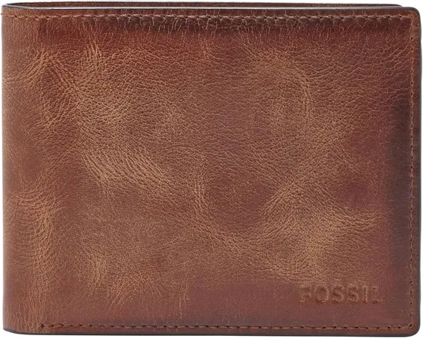 Fossil Derrick Bifold Flip Id Wallet ארנק לגברים