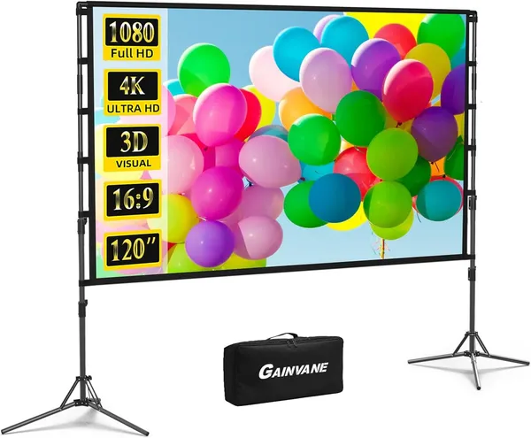GAINVANE 120" projector screen with stand Экран для проектора со штативом
