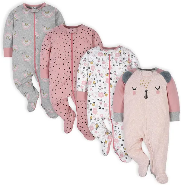 Gerber Sleep 'N Play Footie, 4 Pack