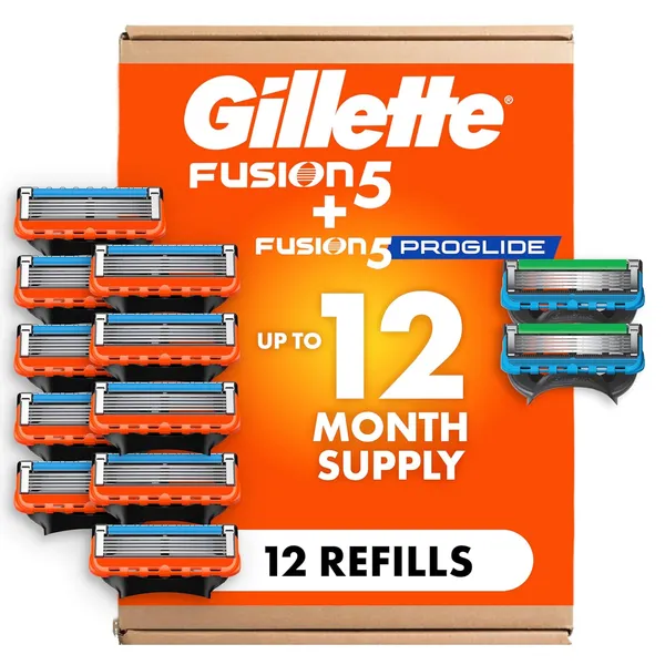 Gillette Fusion5 and ProGlide Razor Blade Refills, 12