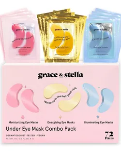 grace & stella Under Eye Mask - Reduce Dark Circles, 72 Pairs
