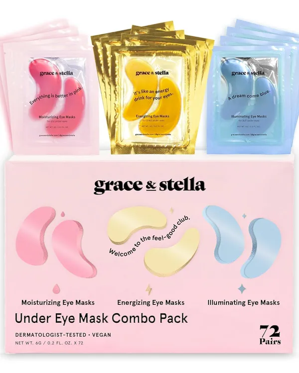 grace & stella Under Eye Mask - Reduce Dark Circles, 72 Pairs
