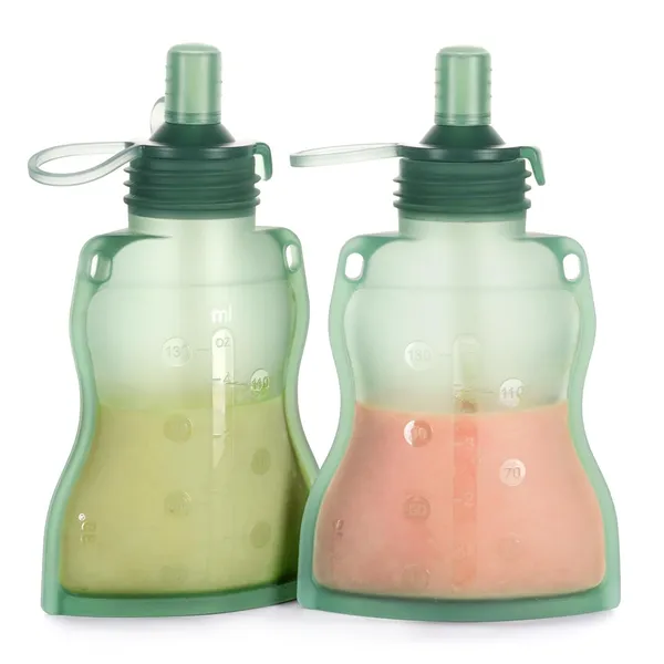 haakaa MHK130-PG Reusable Baby Food Pouch, 2