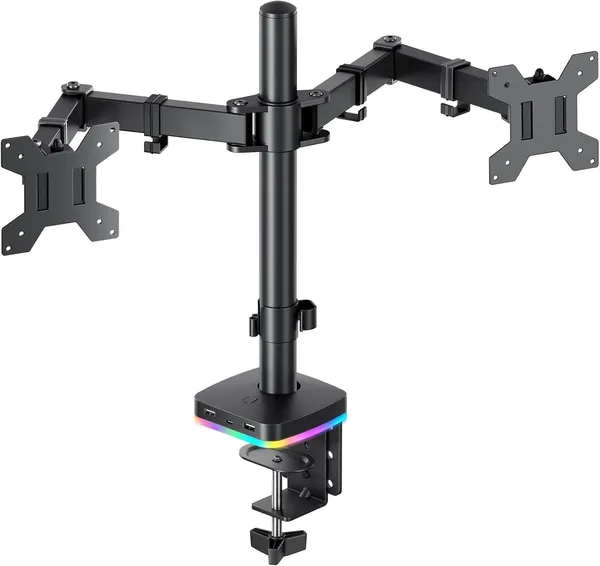 H&C Dual RGB מעמד שולחן למסך כפול