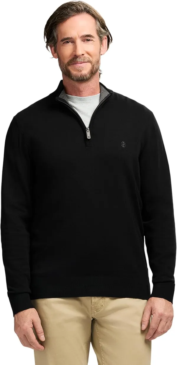 סוודר רוכסן רבעי של Izod Premium Essentials