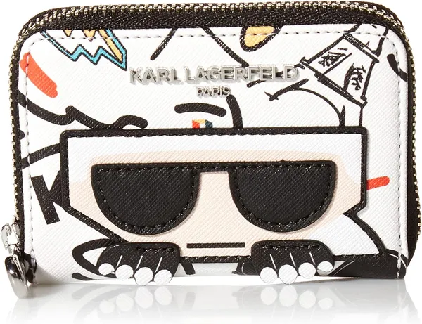 KARL LAGERFELD Paris Women's Daily Zip Around Card Case Wallet