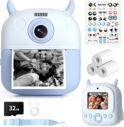 KIDAGINS B0GDCW9868 Instant Print Digital Camera