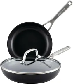 KitchenAid Hard Anodized Induction סט מחבתות, 3 חלקים