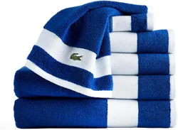 Lacoste Sport Stripe Luxury Cotton Towel Set, 6