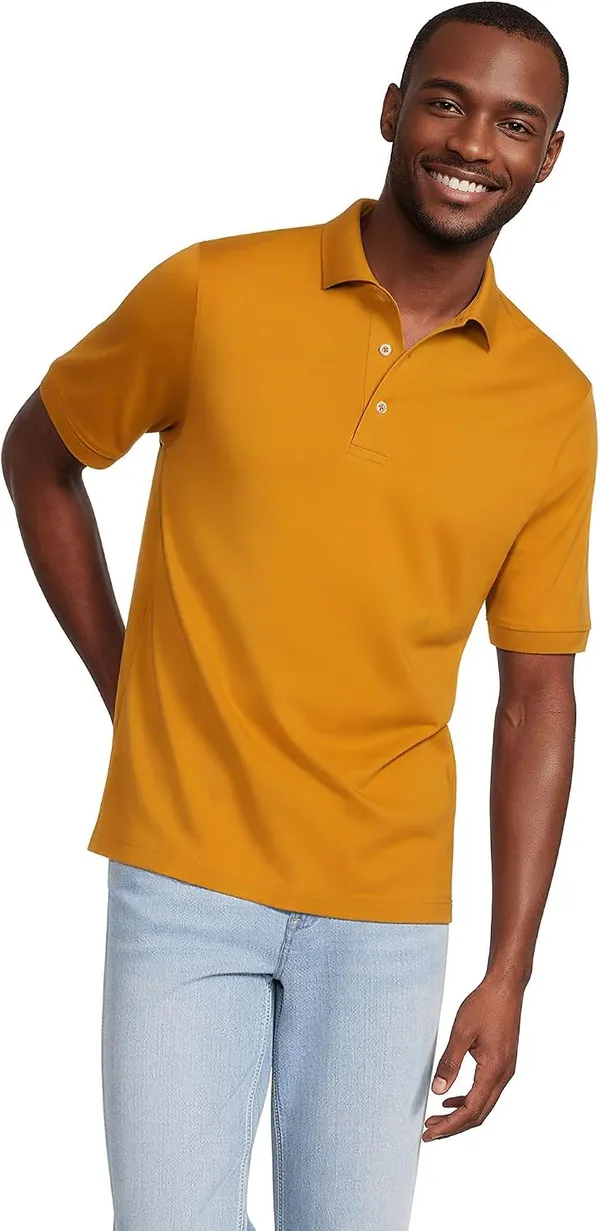 Lands' End Supima Cotton футболка-поло с коротким рукавом