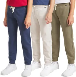 Lee Boys' 3 Pack Variety Midweight Super Soft Fleece Lined Stretchable Jogger Pants