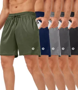 lomsoe 5-Inch Mesh Gym Shorts, 5