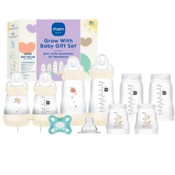 MAM Grow with Baby סט בקבוקים נגד קוליק, 4