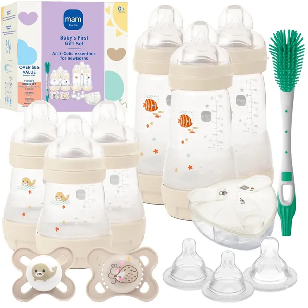 MAM Newborn Essentials Набор антиколиковых бутылочек и сосок