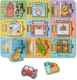 Melissa & Doug Wooden Hide & Seek Activity Board