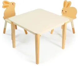Mentari Mentari Children's Wooden Table and Chair Set, 3