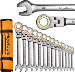 MoJoTools 8-24 mm Metric Flex-Head Ratchet Набор комбинированных трещоток с гибкой головкой, 23